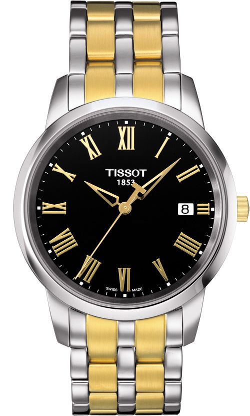 Tissot T Classic Dream Black Dial Two Tone Steel Strap Watch for Men - T033.410.22.053.01 Buy Now By Tissot