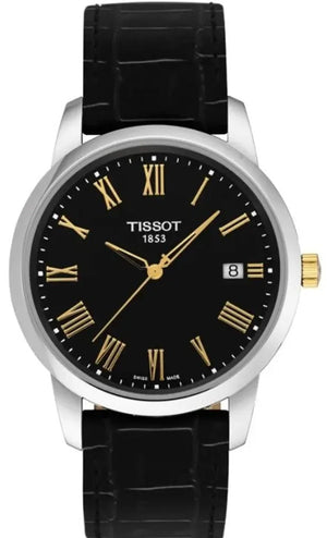 Tissot T Classic Dream Black Dial Black Leather Strap Watch for Men - T033.410.26.053.01 Buy Now By Tissot
