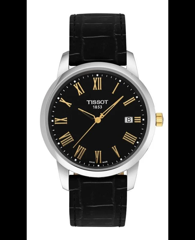 Tissot T Classic Dream Black Dial Black Leather Strap Watch for Men - T033.410.26.053.01 Buy Now By Tissot