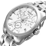 Tissot Couturier Chronograph White Dial Silver Steel Strap Watch For Men - T035.617.11.031.00 Buy Now By Tissot