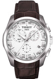 Tissot Couturier Chronograph White Dial Brown Leather Strap Watch For Men - T035.617.16.031.00 Buy Now By Tissot