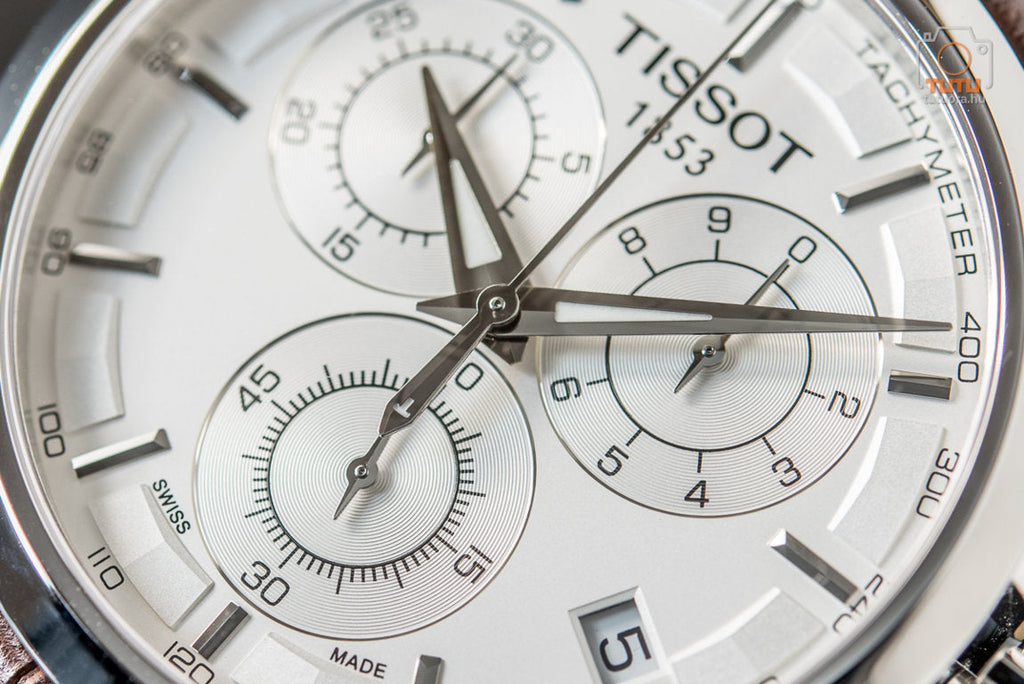 Tissot Couturier Chronograph White Dial Brown Leather Strap Watch For Men - T035.617.16.031.00 Buy Now By Tissot