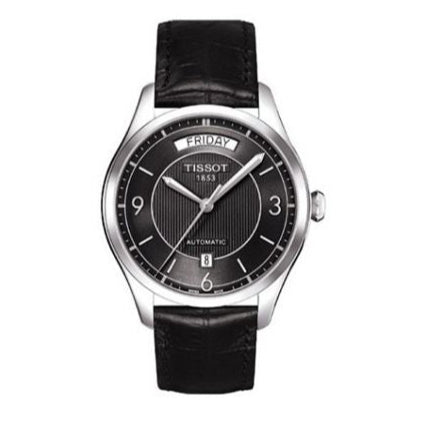 Tissot T One Automatic Black Dial Black Leather Strap Watch For Men - T038.430.16.057.00 Buy Now By Tissot