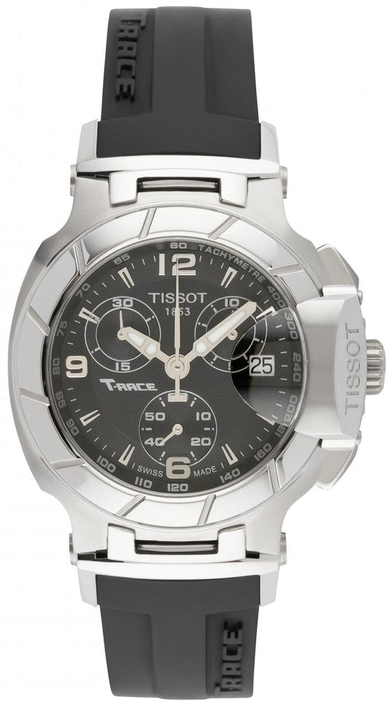 Tissot T Race Chronograph Black Dial Black Rubber Strap Watch for Women - T048.217.17.057.00 Buy Now By Tissot