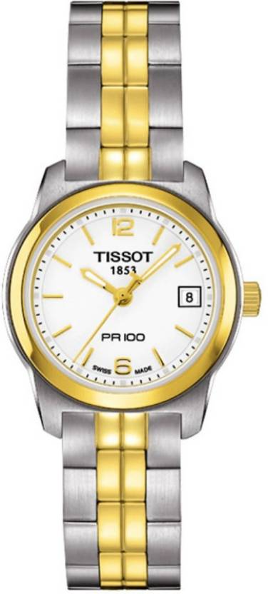 Tissot T Classic PR100 Gold Plated Quartz Watch For Women - T049.210.22.017.00 Buy Now By Tissot