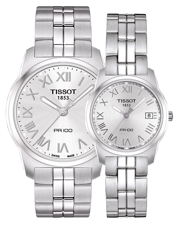 Tissot T Classic PR100 Silver Dial Silver Steel Strap Watch For Women - T049.210.11.033.00 Buy Now By Tissot