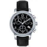 Tissot Dressport Diamonds Black Dial Black Leather Strap Watch for Women - T050.217.16.057.01 Buy Now By Tissot