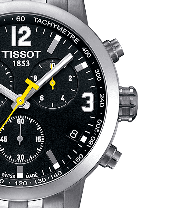Tissot PRC 200 Chronograph Black Dial Stainless Steel Watch For Men - T0554171105700 Buy Now By Tissot