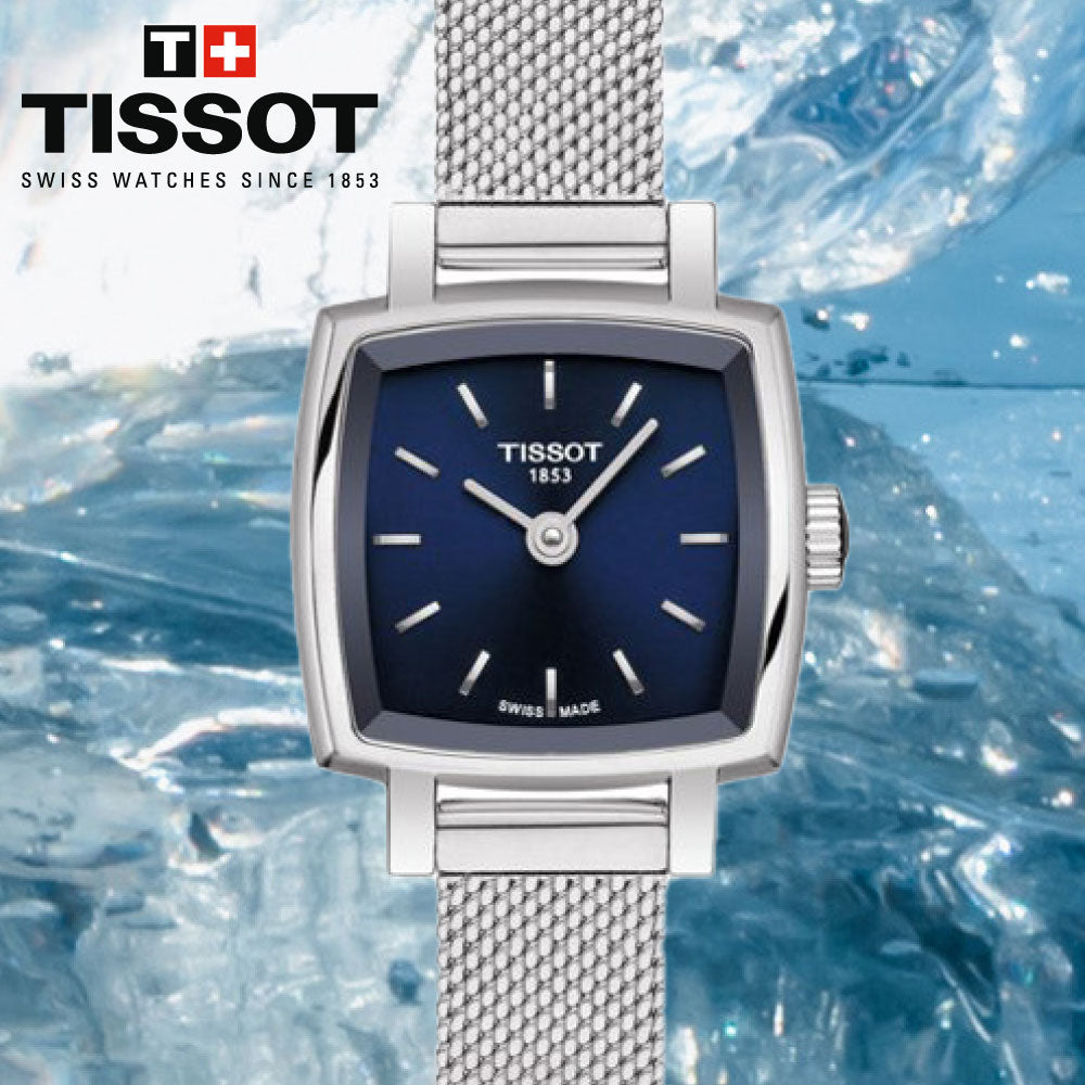 Tissot Lovely Square Blue Dial Silver Mesh Bracelet Watch For Women - T058.109.11.041.00 Buy Now By Tissot