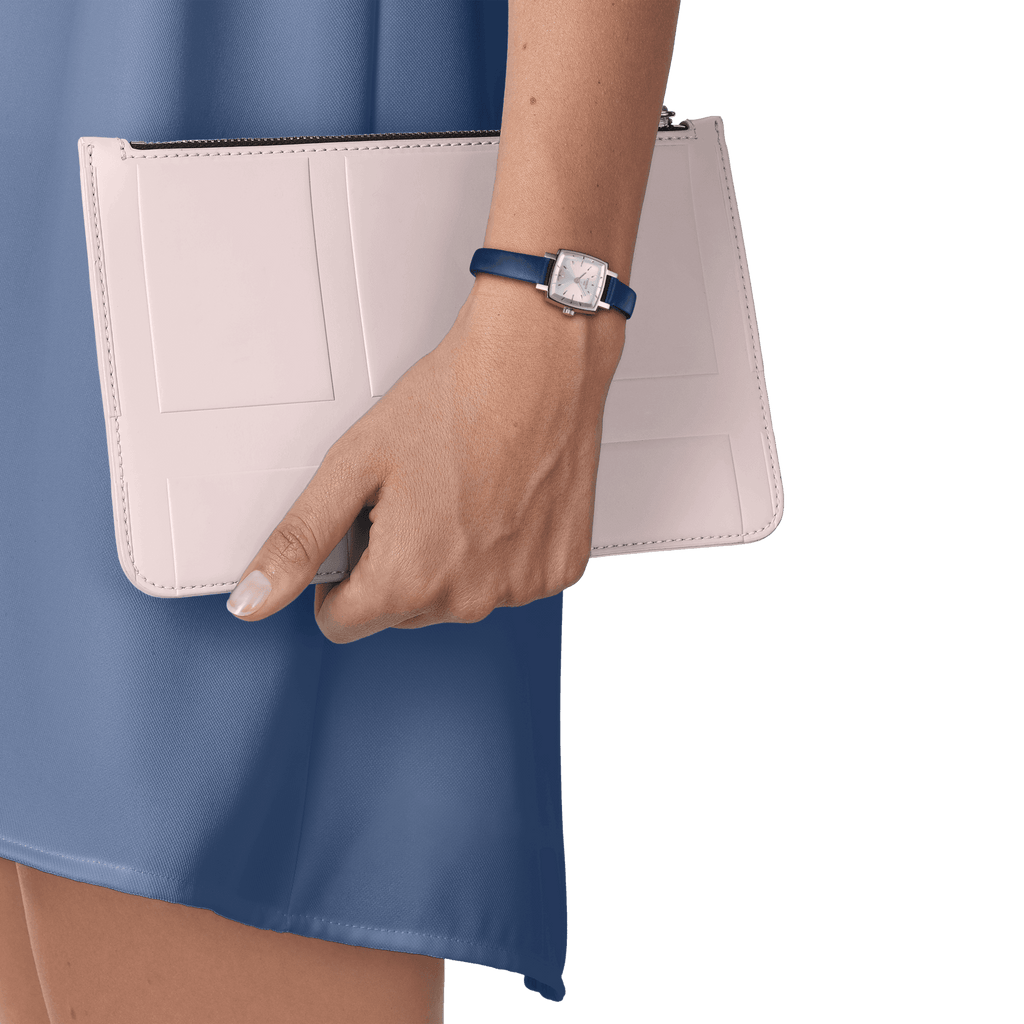 Tissot Lovely Square Silver Dial Blue Leather Strap Watch For Women - T058.109.16.031.00 Buy Now By Tissot