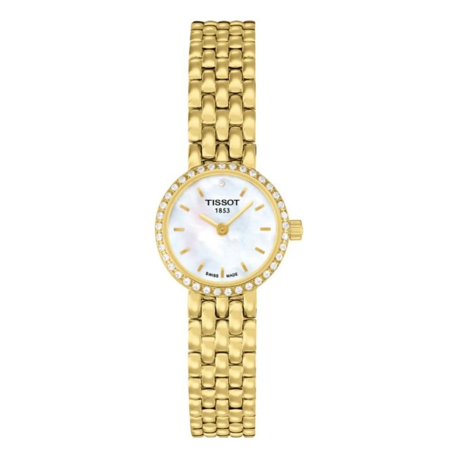 Tissot T-Lady Lovely Mother of Pearl Dial Gold Steel Strap Watch For Women - T058.009.63.116.00 Buy Now By Tissot