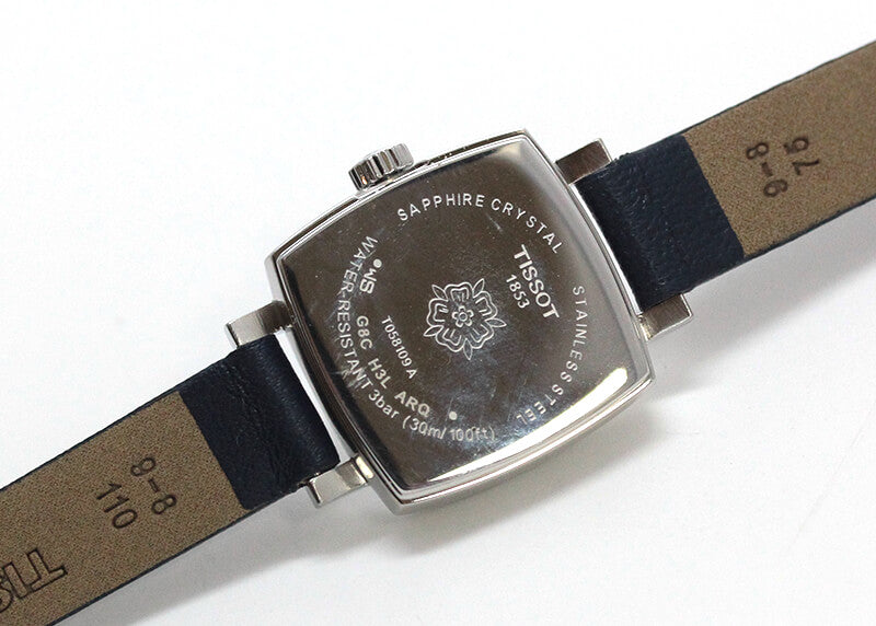 Tissot Lovely Square Silver Dial Blue Leather Strap Watch For Women - T058.109.16.031.00 Buy Now By Tissot