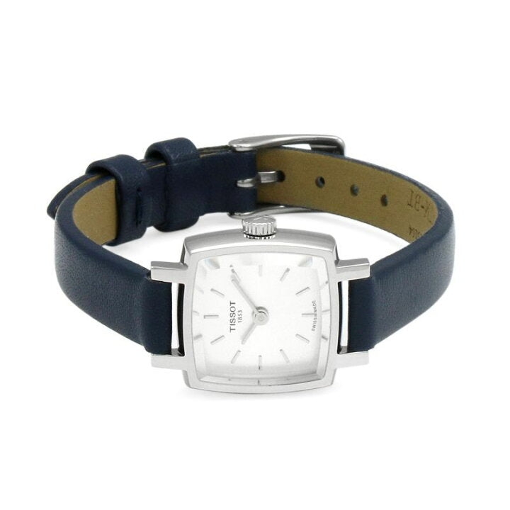 Tissot Lovely Square Silver Dial Blue Leather Strap Watch For Women - T058.109.16.031.00 Buy Now By Tissot