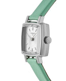 Tissot T Lady Lovely Square Silver Dial Light Green Leather Strap Watch for Women - T058.109.16.031.01 Buy Now By Tissot