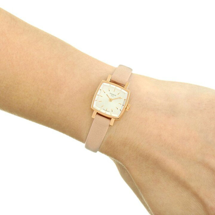 Tissot T Lady Lovely Square White Dial Pink Leather Strap Watch For Women - T058.109.36.031.00 Buy Now By Tissot