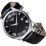 Tissot T Classic Tradition Quartz Black Dial Black Leather Strap Watch For Men - T063.610.16.058.00 Buy Now By Tissot