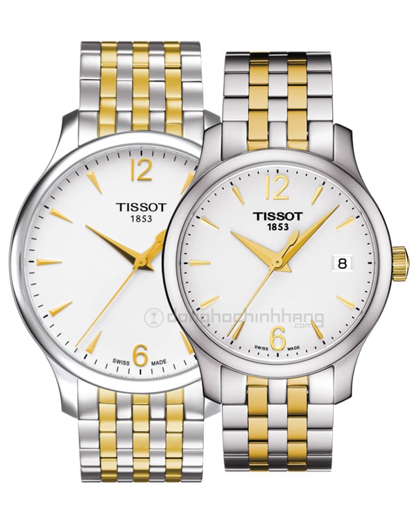 Tissot T Classic Tradition White Dial Two Tone Mesh Bracelet Watch for Women - T063.210.22.037.00 Buy Now By Tissot