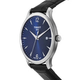 Tissot T Classic Tradition Blue Dial Black Leather Strap Watch For Men - T063.610.16.047.00 Buy Now By Tissot