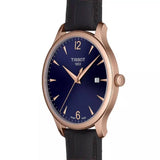 Tissot T Classic Tradition Blue Dial Brown Leather Strap Watch For Men - T063.610.36.047.00 Buy Now By Tissot