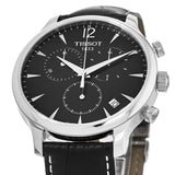 Tissot Tradition Chronograph Black Dial Black Leather Strap Watch For Men - T0636171605700 Buy Now By Tissot