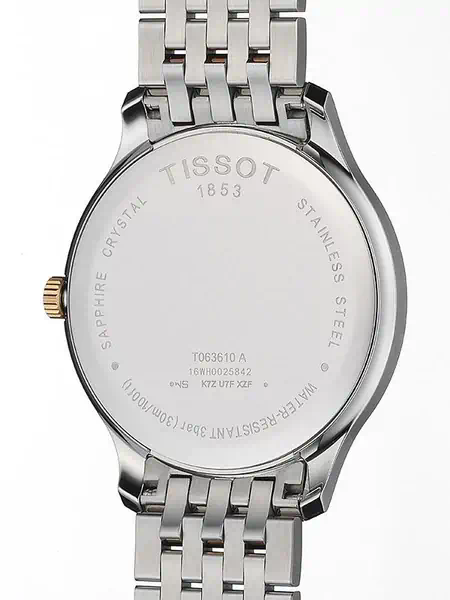 Tissot T Classic Tradition White Dial Two Tone Mesh Bracelet Watch For Men - T063.610.22.037.01 Buy Now By Tissot