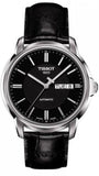 Tissot Automatics III Day Date Black Dial Black Leather Strap Watch For Men - T065.430.16.051.00 Buy Now By Tissot