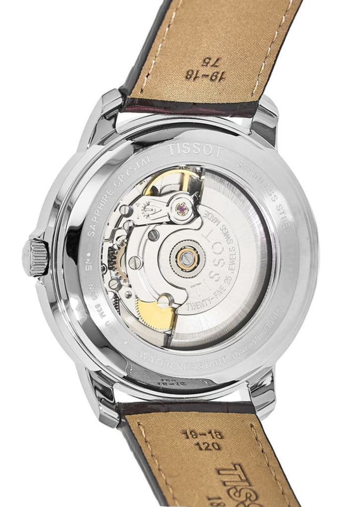 Tissot Automatics III Steel White Dial Brown Leather Strap Watch For Men - T065.430.16.031.00 Buy Now By Tissot