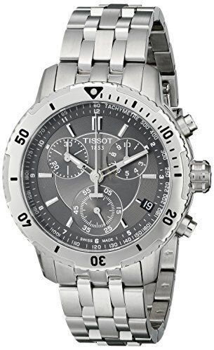 Tissot PRS 200 Grey Dial Chronograph Grey Dial Silver Steel Strap Watch For Men - T067.417.11.051.00 Buy Now By Tissot