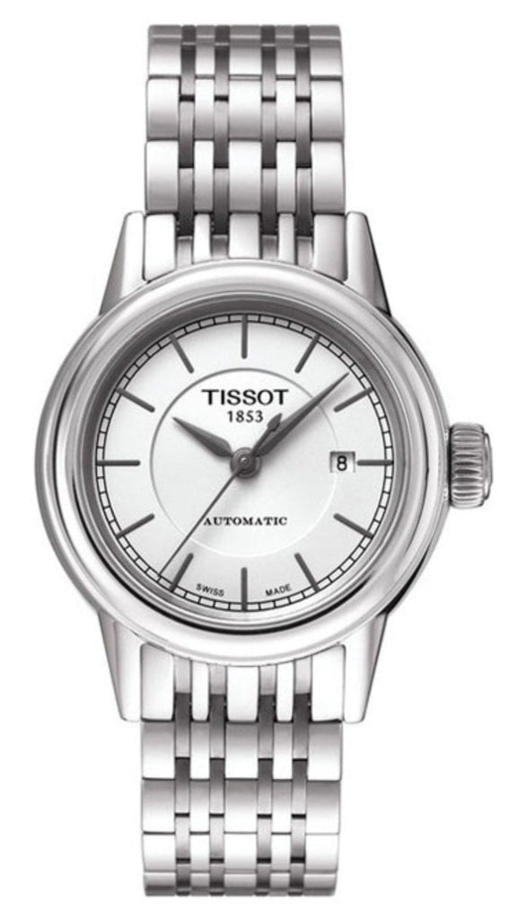 Tissot T Classic Carson Automatic White Dial Silver Steel Strap Watch For Women - T085.207.11.011.00 Buy Now By Tissot