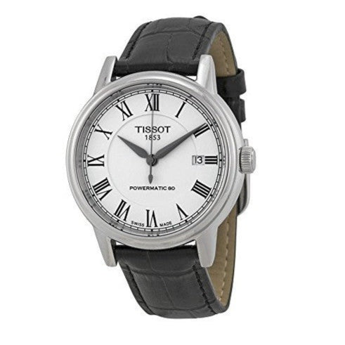 Tissot Carson Powermatic 80 White Dial Black Leather Strap Watch For Men - T085.407.16.013.00 Buy Now By Tissot