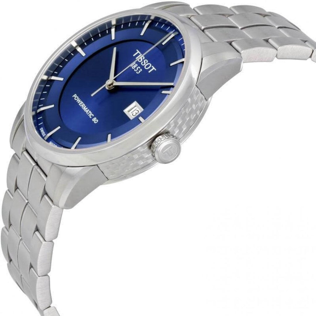 Tissot Luxury Powermatic 80 Blue Dial Silver Steel Strap Watch For Men - T086.407.11.041.00 Buy Now By Tissot