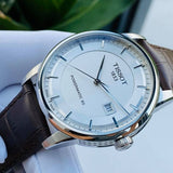 Tissot Luxury Powermatic 80 Silver Dial Brown Leather Strap Watch For Men - T086.407.16.031.00 Buy Now By Tissot