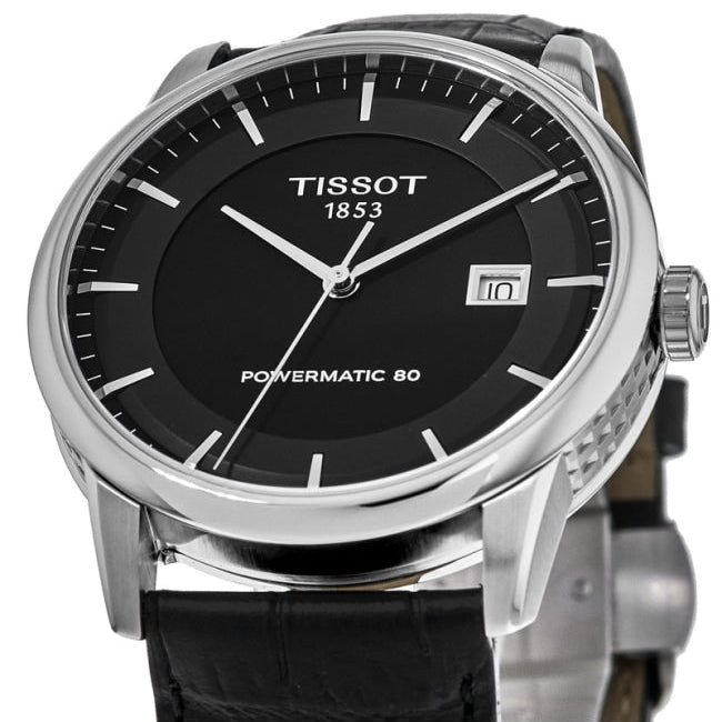 Tissot T Classic Luxury Black Dial Black Leather Strap Watch For Men - T086.407.16.051.00 Buy Now By Tissot