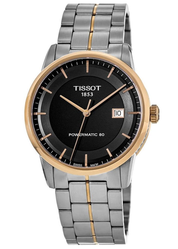 Tissot Luxury Powermatic 80 Black Dial Silver Steel Strap Watch For Men - T086.407.22.051.00 Buy Now By Tissot