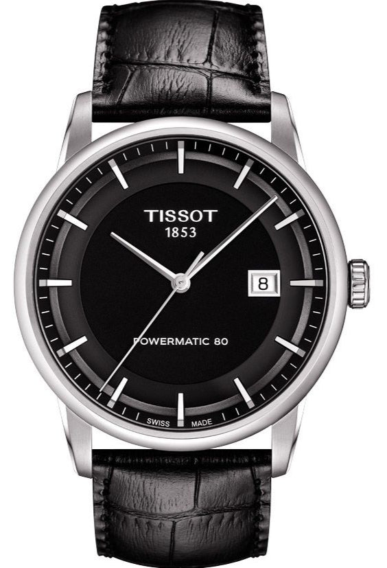 Tissot T Classic Luxury Black Dial Black Leather Strap Watch For Men - T086.407.16.051.00 Buy Now By Tissot