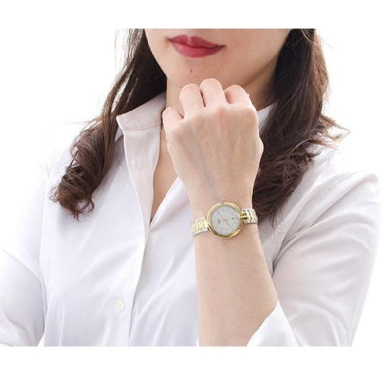 Tissot Flamingo Mother of Pearl White Dial Two Tone Steel Strap Watch For Women - T094.210.22.111.01 Buy Now By Tissot