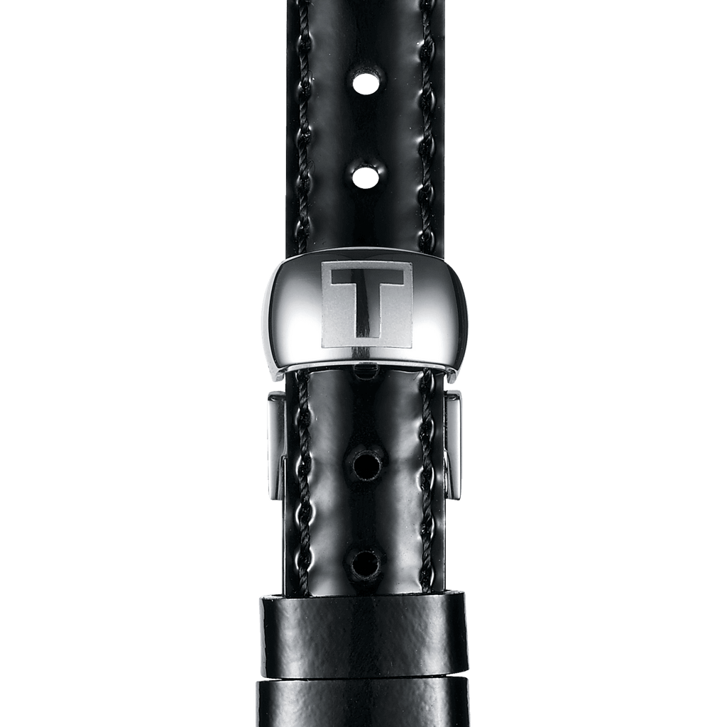 Tissot T Lady Flamingo Black Dial Black Leather Strap Watch For Women - T094.210.16.051.00 Buy Now By Tissot