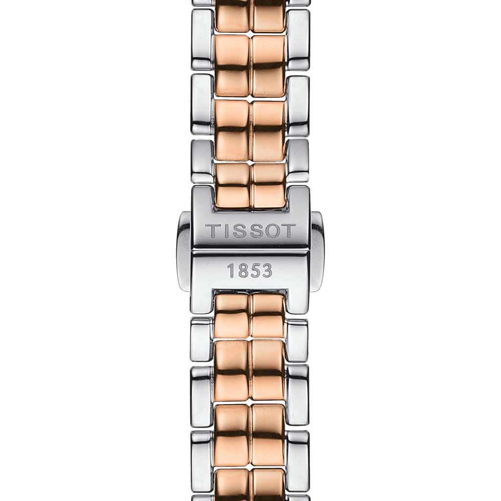 Tissot T Lady Flamingo Mother of Pearl White Dial Two Tone Steel Strap Watch For Women - T094.210.22.111.00 Buy Now By Tissot