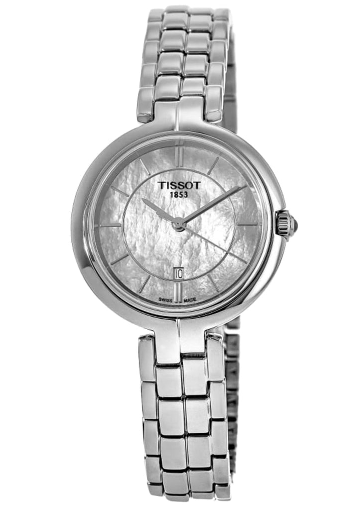 Tissot T Lady Flamingo Mother of Pearl White Dial Silver Steel Strap Watch For Women - T094.210.11.111.00 Buy Now By Tissot