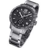 Tissot Quickster Chronograph Black Dial Silver Steel Strap Watch For Men - T095.417.11.067.00 Buy Now By Tissot