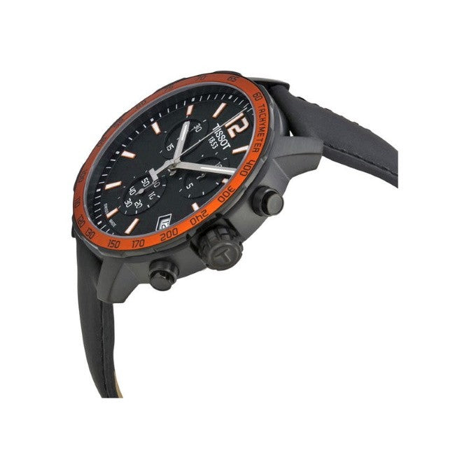 Tissot T Sport Quickster Chronograph Black Dial Black Rubber Strap Watch For Men - T095.417.36.057.01 Buy Now By Tissot