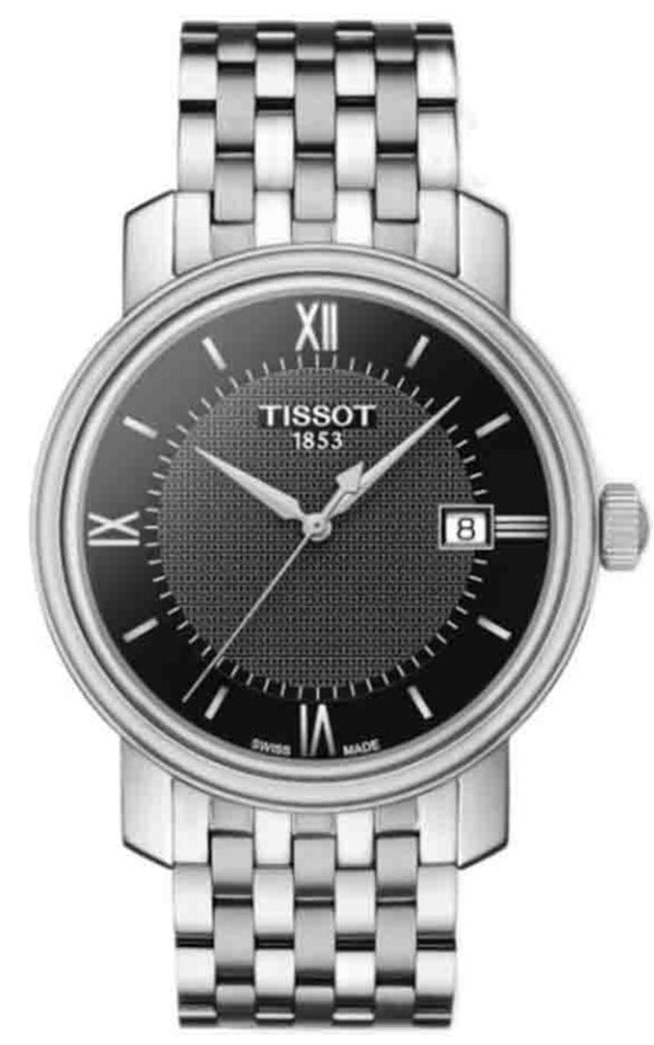 Tissot Bridgeport Black Dial Silver Steel Strap Watch For Women - T097.010.11.058.00 Buy Now By Tissot