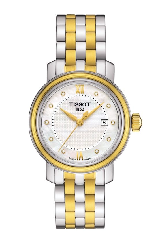 Tissot T Classic Bridgeport Automatic Mother of Pearl Dial Two Tone Steel Strap Watch for Women - T097.410.22.116.00 Buy Now By Tissot