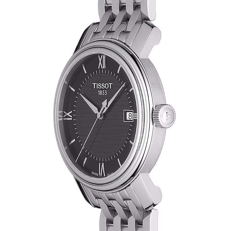 Tissot T Classic Bridgeport Black Dial Silver Steel Strap Watch For Men - T097.410.11.058.00 Buy Now By Tissot