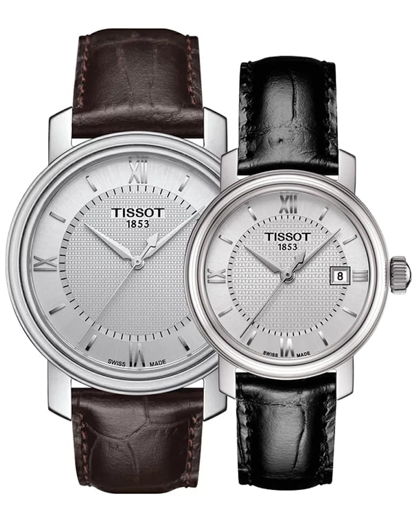 Tissot T Classic Bridgeport Silver Dial Brown Leather Strap Watch For Men - T097.410.16.038.00 Buy Now By Tissot