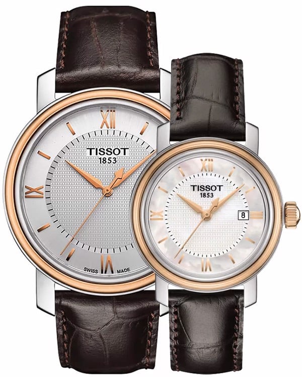 Tissot Bridgeport Lady White Dial Brown Leather Strap Watch For Women - T097.010.26.118.00 Buy Now By Tissot