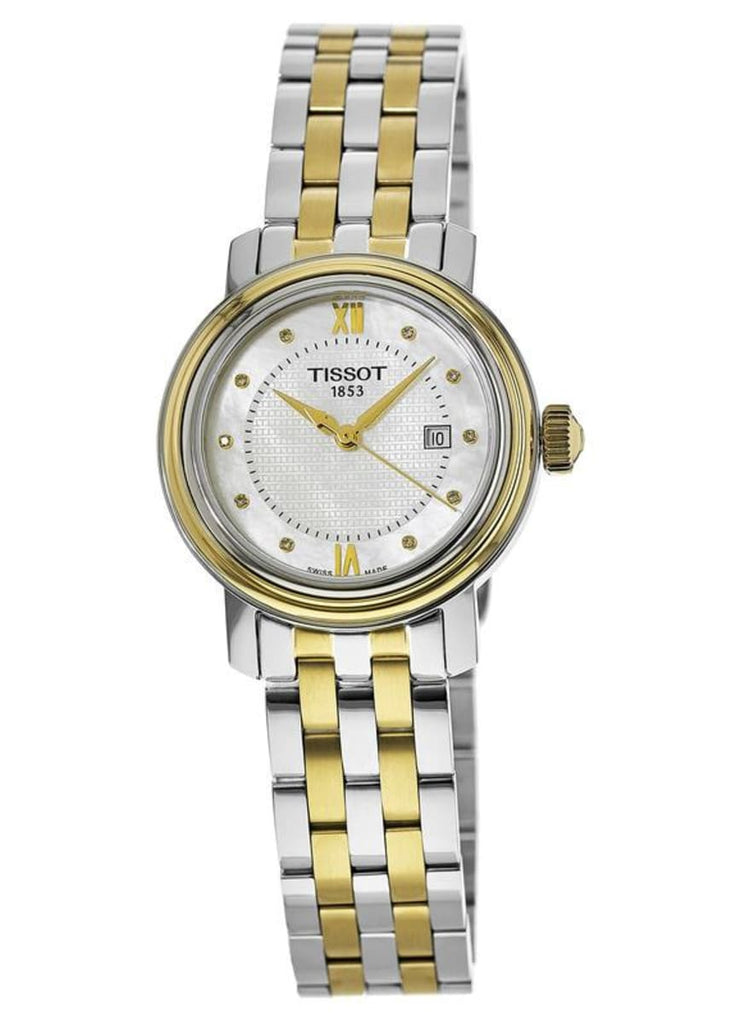 Tissot T Classic Bridgeport Mother of Pearl Dial Two Tone Steel Strap Watch For Women - T097.010.22.116.00 Buy Now By Tissot