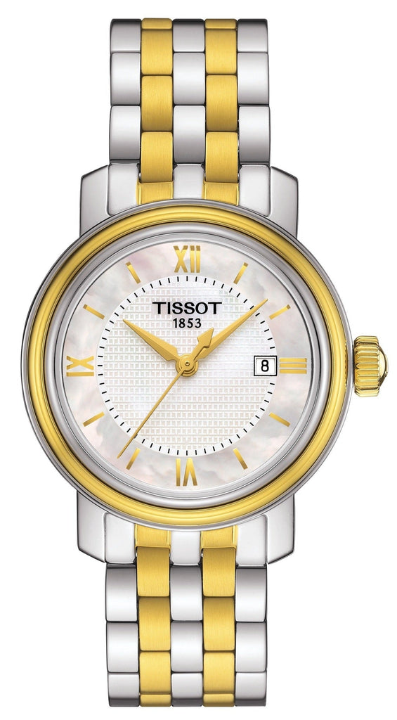 Tissot T Classic Bridgeport Silver Dial Two Tone Mesh Bracelet Watch For Men - T097.410.22.038.00 Buy Now By Tissot