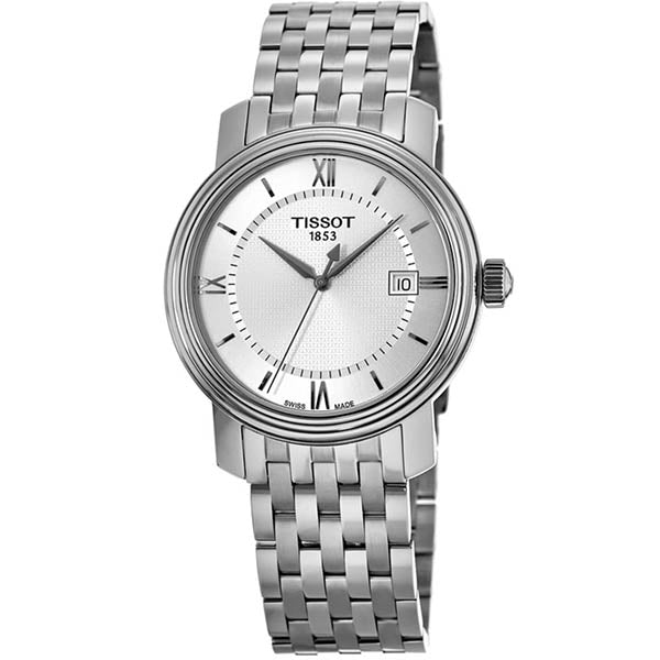 Tissot T Classic Bridgeport Silver Dial Silver Mesh Bracelet Watch For Men - T097.410.11.038.00 Buy Now By Tissot