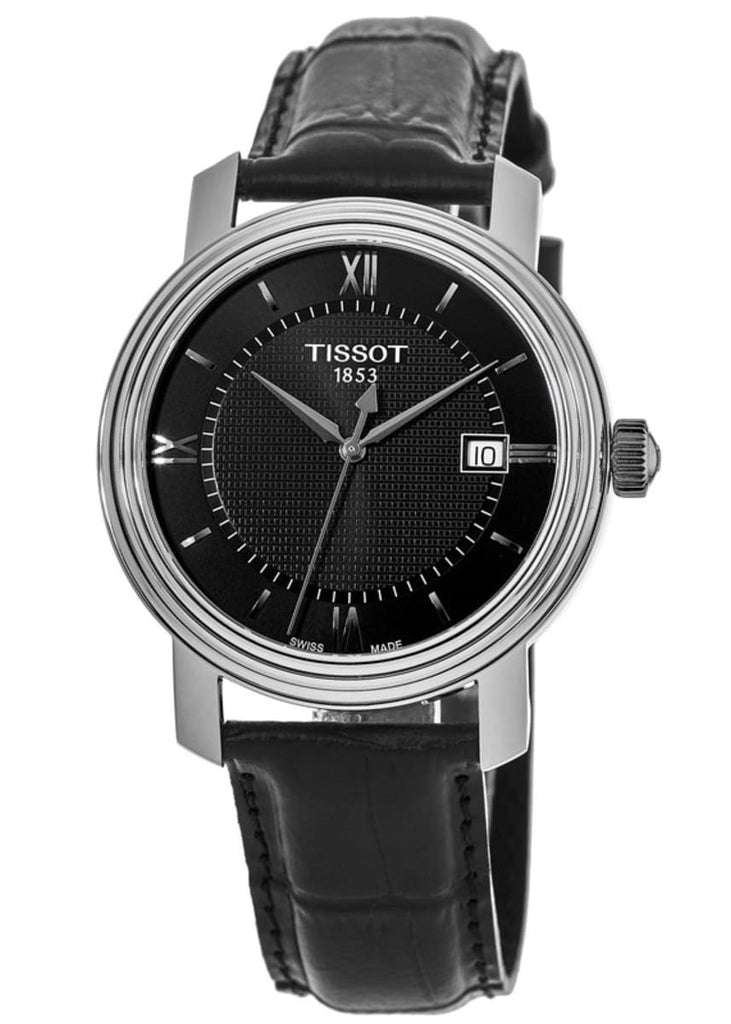 Tissot T Classic Bridgeport Black Dial Black Leather Strap Watch For Men - T097.410.16.058.00 Buy Now By Tissot